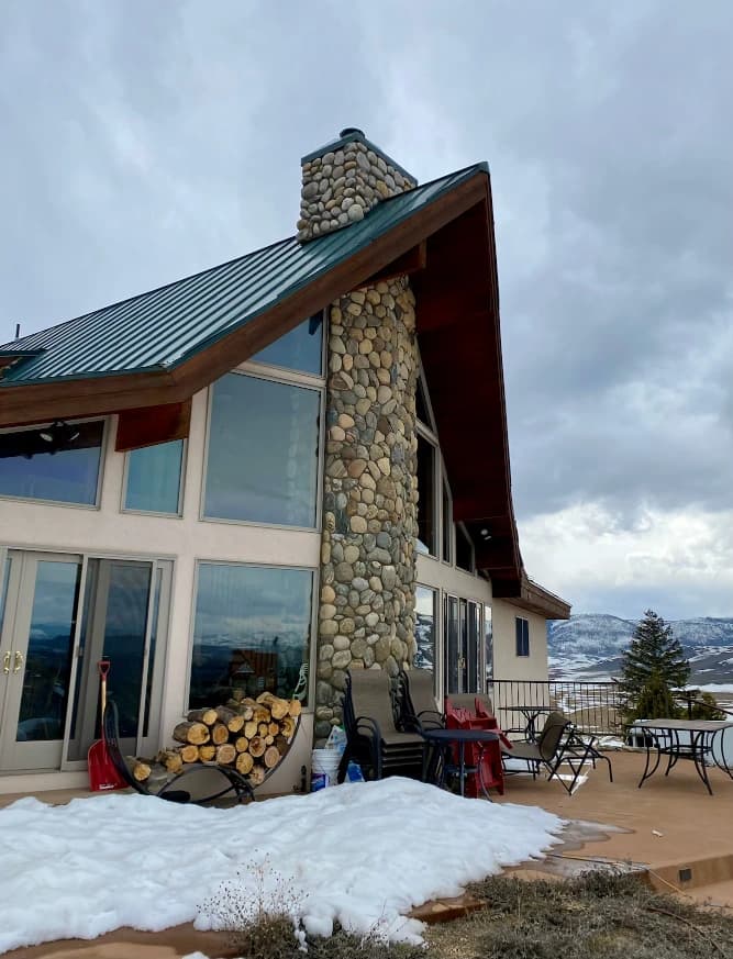 Beautiful clean chimney exterior